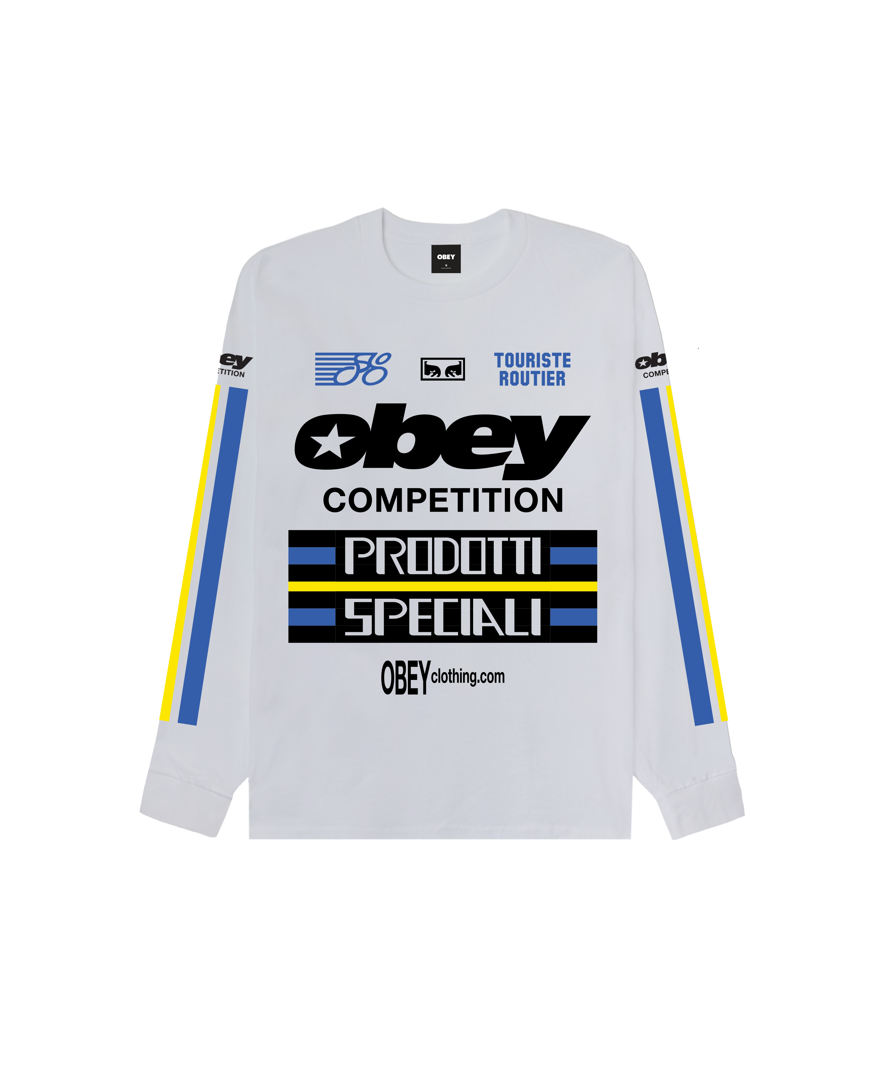 Obey Competition Longsleeve White Herren Langarmshirt weiß